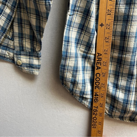L. L. Bean Blue Plaid Men's Button up Shirt Sz M - Picture 8 of 8